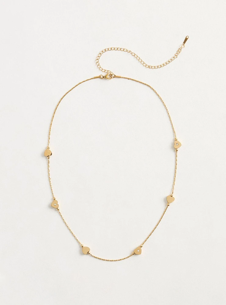 Heart Station Necklace