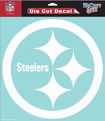 Pittsburgh Steelers Die-Cut Decal - 8in x8in White