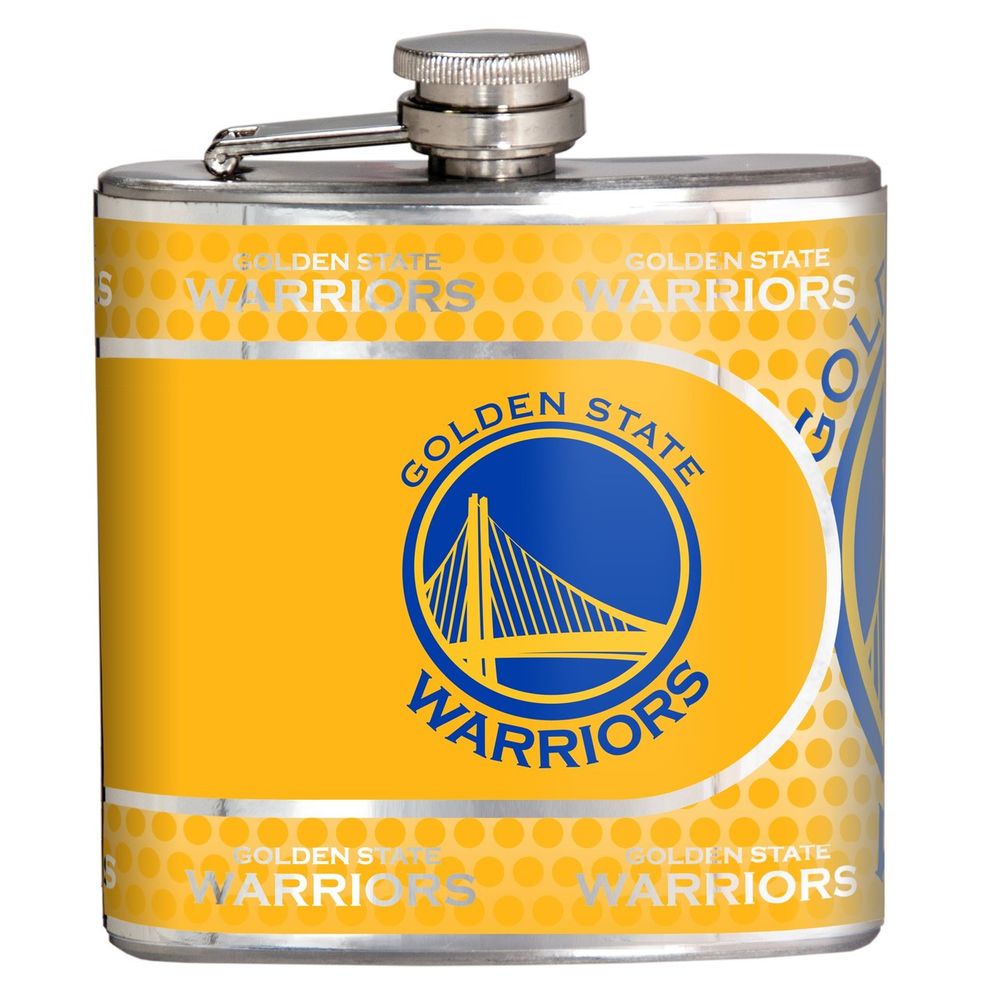 Golden State Warriors NBA 6 oz Stainless Steel Hip Flask with Metallic Graphics