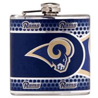 St. Louis Rams 6oz Stainless Steel Flask with Metallic Graphics