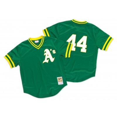 Reggie Jackson 1987 Authentic Mesh BP Jersey Oakland Athletics