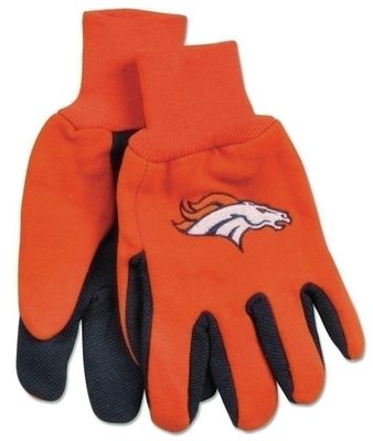 Denver Broncos Two Tone Adult Size Gloves