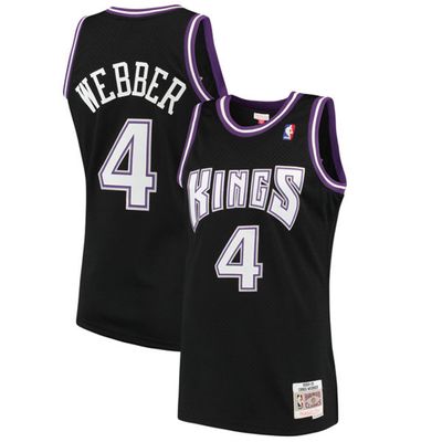 Men's Sacramento Kings Chris Webber Mitchell & Ness Black 2000-01 Hardwood Classics Swingman Jersey