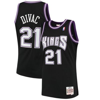 Men's Sacramento Kings Vlade Divac Mitchell & Ness Black 2000-01 Hardwood Classics Swingman Jersey