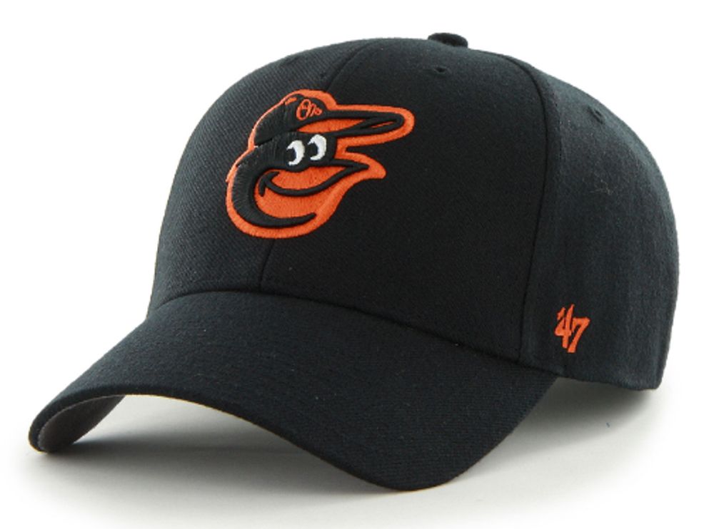 47 Baltimore Orioles Clean Up Adjustable White Orange Hat