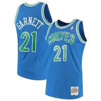 KEVIN GARNETT MINNESOTA TIMBERWOLVES MITCHELL & NESS MEN'S BLUE THROWBACK SWINGMAN JERSEY