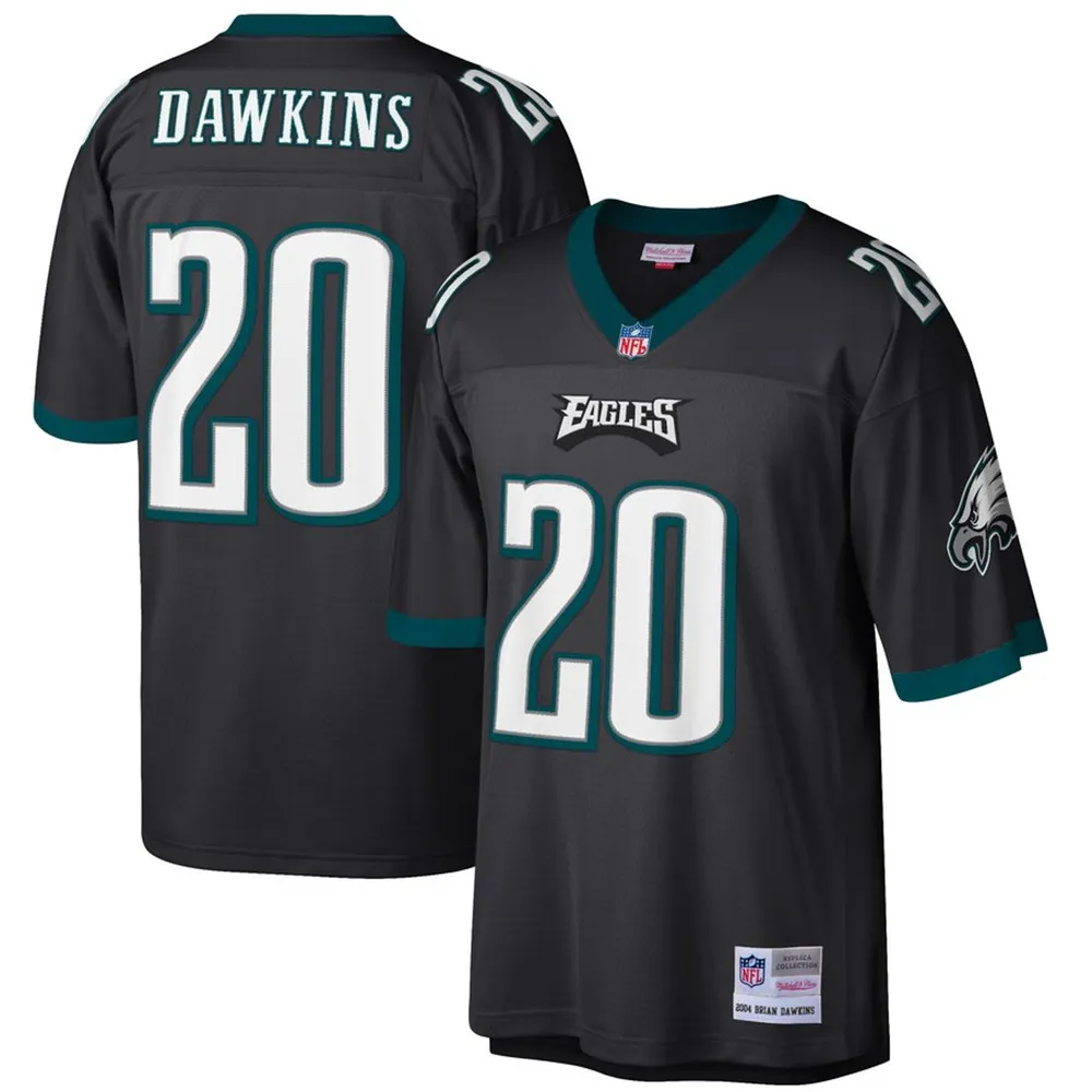 Men's Philadelphia Eagles Brian Dawkins Mitchell & Ness Black Replica Retired Player Jersey