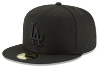 Los Angeles Dodgers Black Logo 59FIFTY Fitted Hat