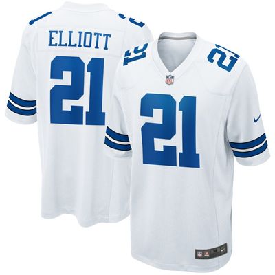 Men's Dallas Cowboys Ezekiel Elliott Nike White Game Jersey