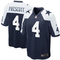 Men's Dallas Cowboys Dak Prescott Nike Navy Throwback Game Jersey