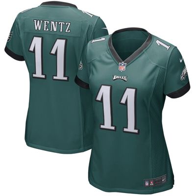 Women's Philadelphia Eagles Carson Wentz Nike Green Game Jersey