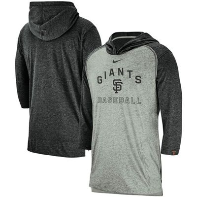 San Francisco Giants Men's Nike Gray Flux 3/4 Sleeve Pullover Hoodie