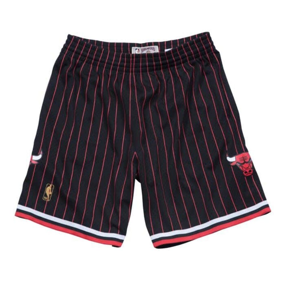 Chicago Bulls Black Pinstripe Mitchell & Ness Shorts