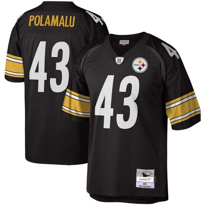 Men's Pittsburgh Steelers Troy Polamalu Black Mitchell & Ness Legacy Jersey