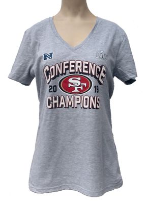 New Era Women's San Francisco 49ers Space Dye Glitter Red T-Shirt