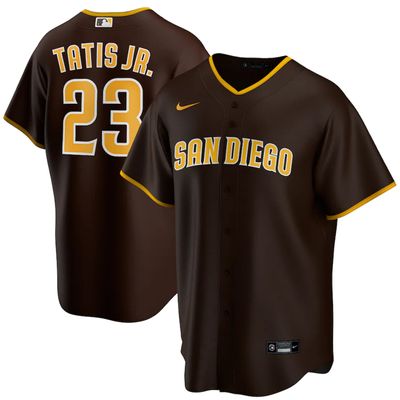Framed Fernando Tatis Jr. San Diego Padres Autographed Tan Pinstripe Nike  Authentic Jersey