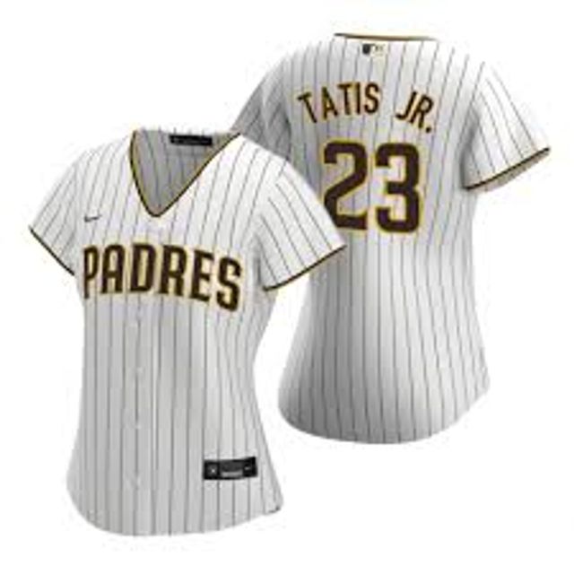 Profile Women's White/Brown San Diego Padres Plus Size Road Replica Team Jersey