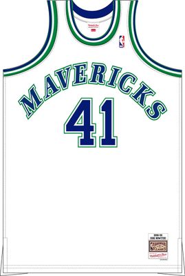 Mitchell & Ness Ghost Green Camo Swingman Dirk Nowitzki Dallas Mavericks 1998-99 Jersey