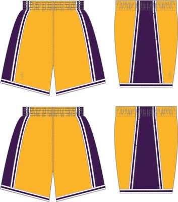 Los Angeles Lakers Youth Mitchell & Ness Home Shorts