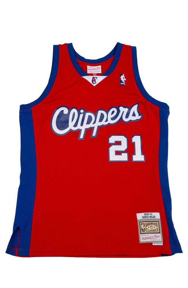 Men's Darius Miles Los Angeles Clippers Mitchell & Ness Red 2000-01 Hardwood Classics Swingman Jersey