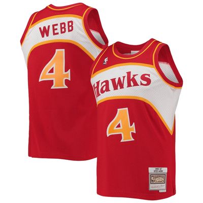 Atlanta Hawks Spud Webb Mitchell & Ness Red 1986-87 Hardwood Classics Swingman Jersey