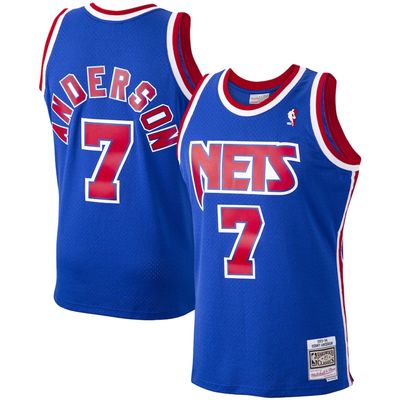 New Jersey Nets Kenny Anderson Mitchell & Ness 1993-94 Blue Hardwood Classics Swingman