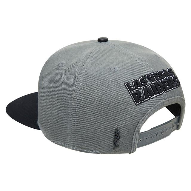 Youth Mitchell & Ness Gray/Black Las Vegas Raiders Spiral Snapback Hat