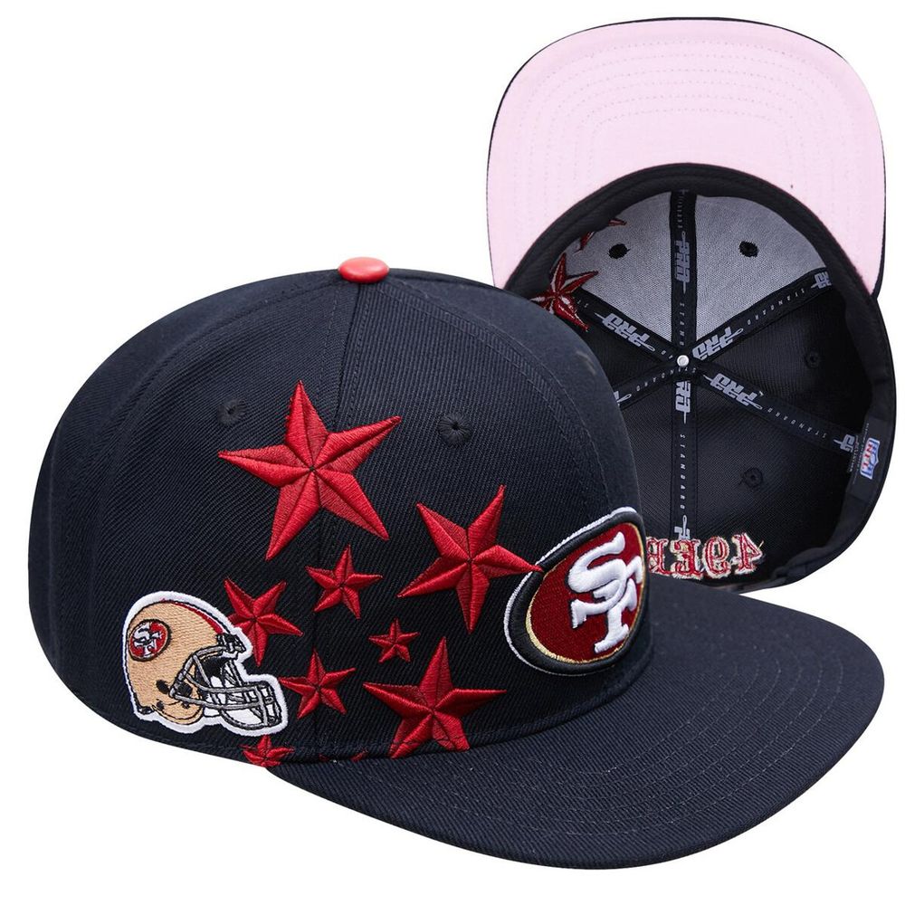 Men's Pro Standard San Francisco 49ers Black Stars Snapback Hat