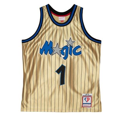 Orlando Magic Anfernee Penny Hardaway Autographed Gold Authentic Mitchell &  Ness 1993-94 75th Anniversary Hardwood