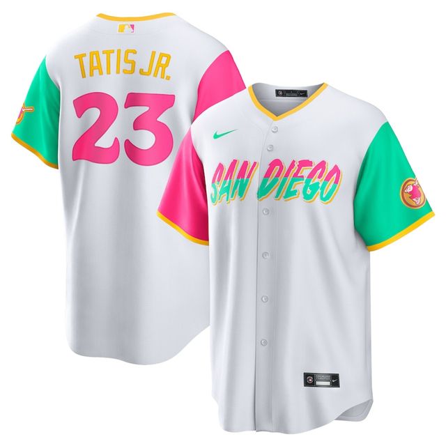 Majestic Threads Men's Majestic Threads Fernando Tatis Jr. Heathered Gray  San Diego Padres Name & Number Tri-Blend T-Shirt