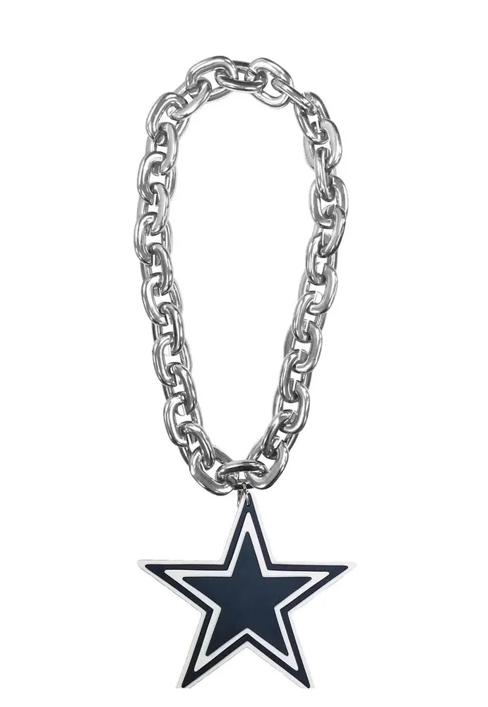 Dallas Cowboys 3D Magnet Logo Silver FanChain Necklace