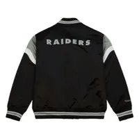 Men's Las Vegas Raiders Mitchell & Ness Black Heavyweight Satin Jacket