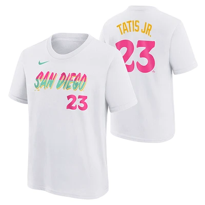 San Diego Padres Youth White City Connect Tatis JR T-Shirt