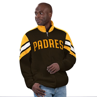 San Diego Padres Mens Zip Up Track Jacket GIII Carl Banks