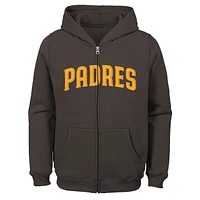 San Diego Padres Preschool Brown Full Zip Hoodie