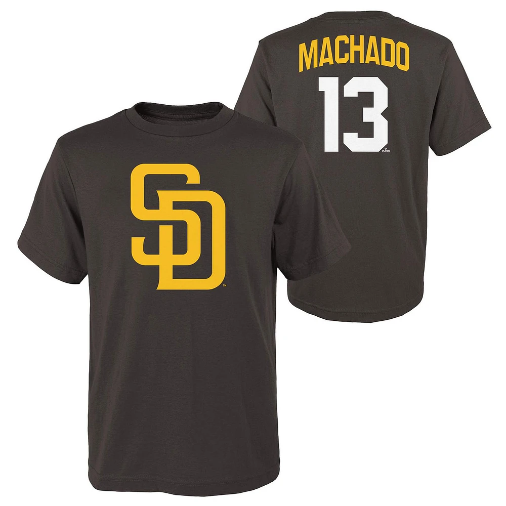 San Diego Padres Preschool Brown Two Sided Machado #13 Player T Shirt