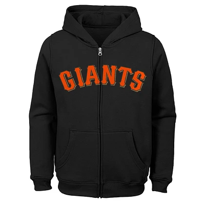 San Francisco Giants Toddler Black Workmark Full Zip Hoodie