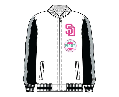 San Diego Padres Men's New Era City Connect Full Zip White Track Jacket