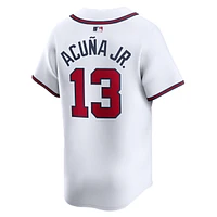 Atlanta Braves Mens White Nike Ronald Acuna JR #13 Players Home Jersey