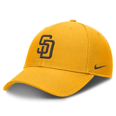 San Diego Padres Gold Nike Adjustable Hat with Basic Brown Logo Size /M