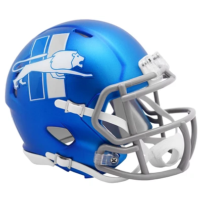 Detroit Lions Blue Alternate Throwback Mini Helmet 2023 by Riddell