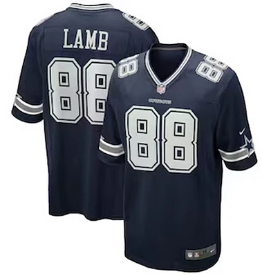 Dallas Cowboys Mens Blue Nike CeeDee Lamb #88 Players Home Game Jersey