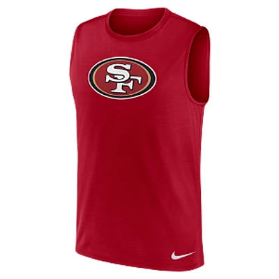 San Francisco 49ers Mens Red Nike Muscle Tank with Full Chest Team Logo