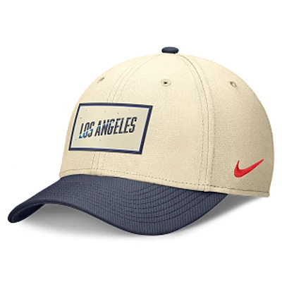 Los Angeles Dodgers Cream and Blue Two Toned Nike Rise Rewind Flex Fit Alternate Hat