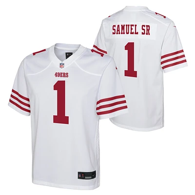 San Francisco 49ers Youth White Nike Deebo Samuel SR #01 Players Road Jersey