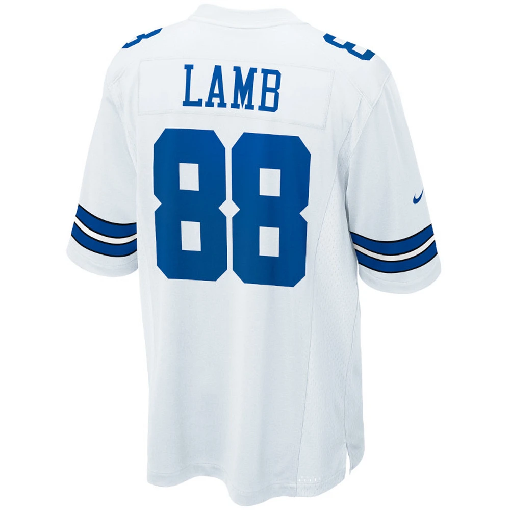 Dallas Cowboys Mens White and Blue Road Nike Game CeeDee Lamb #88 Players Jersey