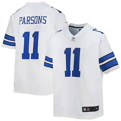 Dallas Cowboys Youth Micah Parsons #11 Road White Game Jersey Nike