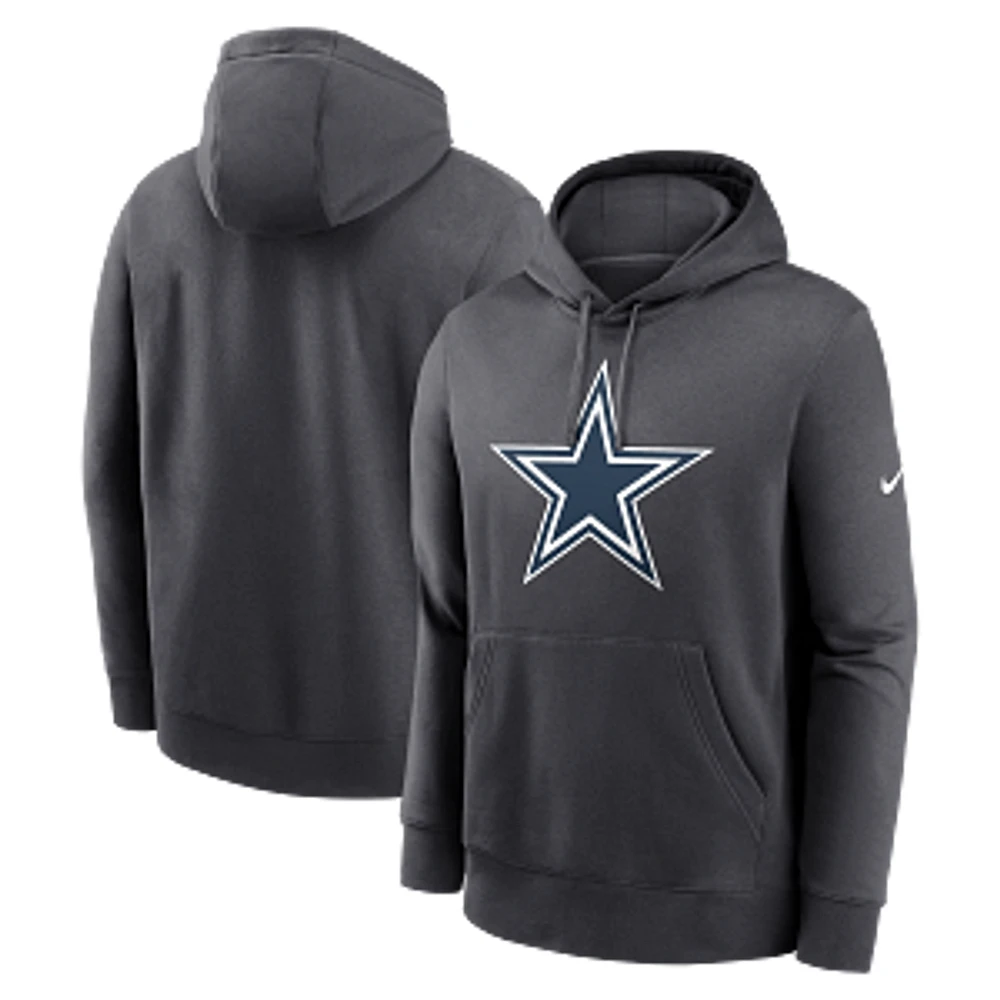 Dallas Cowboys Men's Hooded Sweatshirt Basic Logo Anthracite Grey Nike