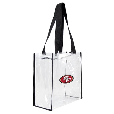 San Francisco 49ers Clear Stadium Tote Bag with Zipper by Little Earth Productions