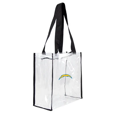 Los Angeles Chargers Clear Stadium Tote Bag with Zipper and Team Logo by Little Earth Productions